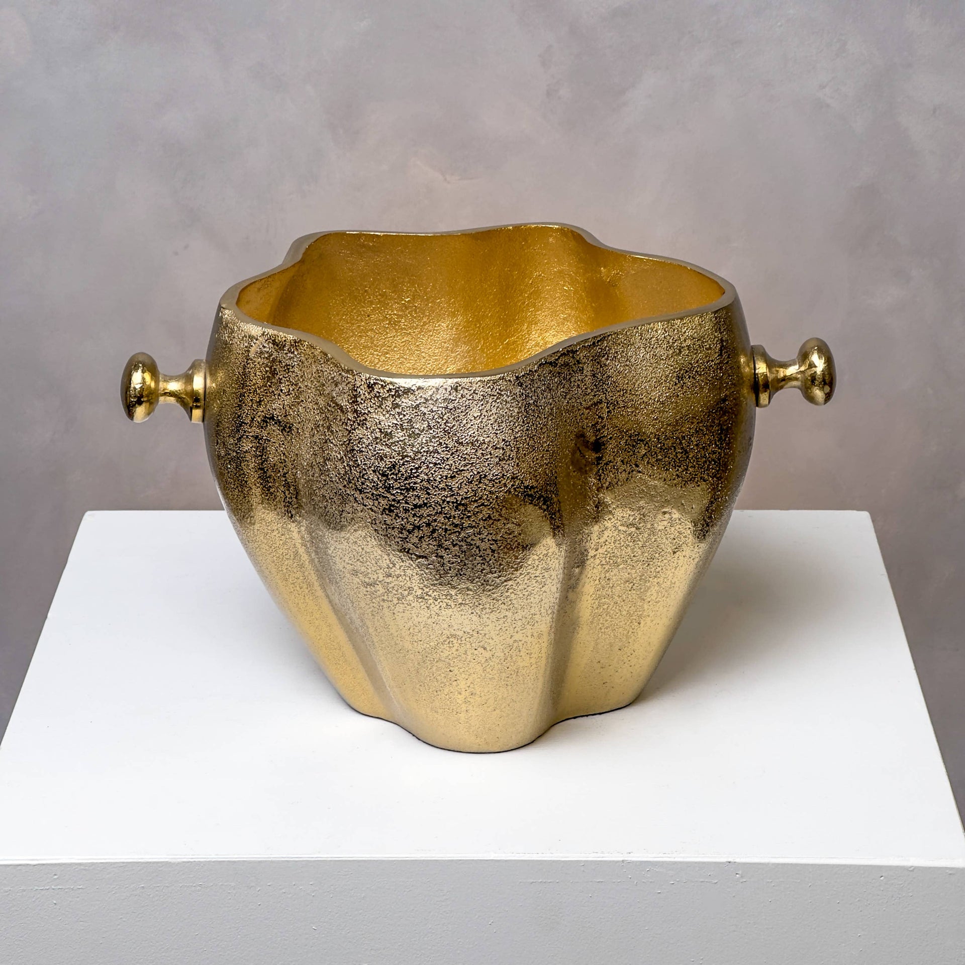 Sculpted Gold Wine Cooler